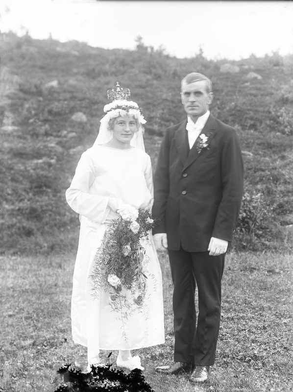 Brudparet Nanny Ögren och Johan Karlsson, Örnäs.