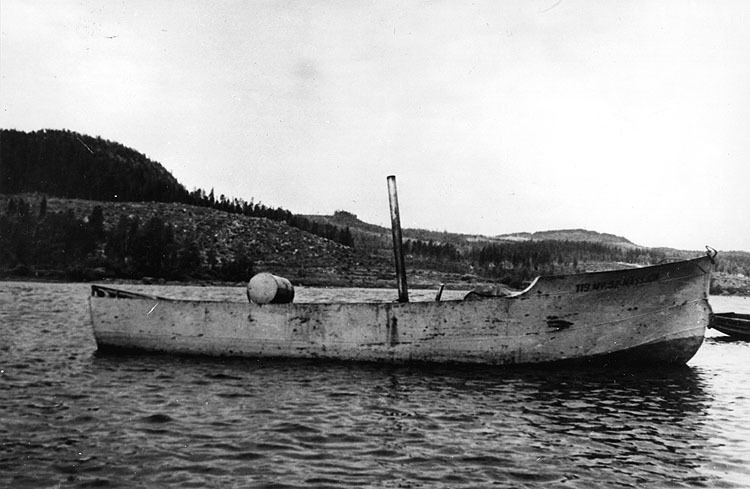 Båt använd i uthällning i Torvsle.