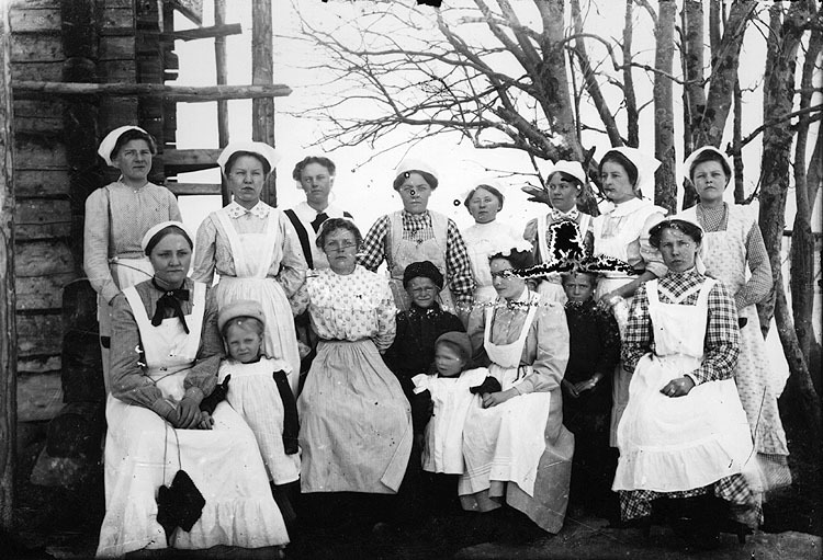 Första skolkökskursen i Nästansjö, cirka 1913.