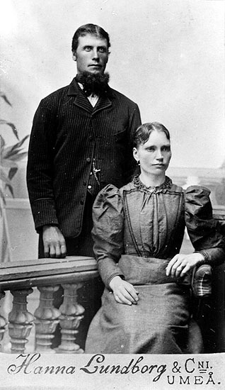 Nils och Maria Nilsson som nygifta omkring 1886...