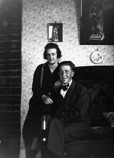 Verner Englund med fru, Kalvträsk maj 1927.