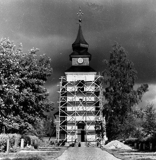 Kyrkorestaurering i Vilhelmina, 1958.