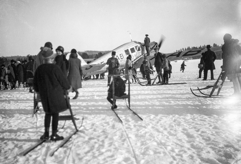 Första flygningarna i Åsele 1930