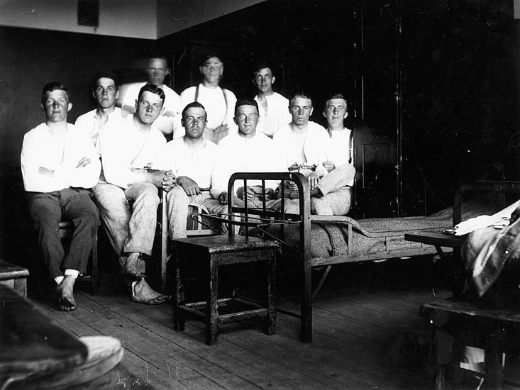 En grupp av soldater på sjukan 10/7 1923.