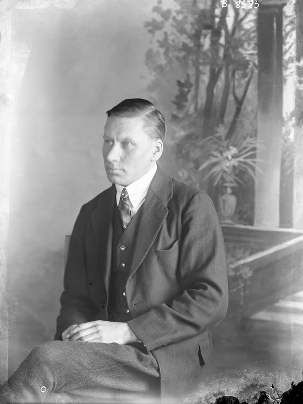 Reinhold Grahn, Sorsele. Passfoto 1924.