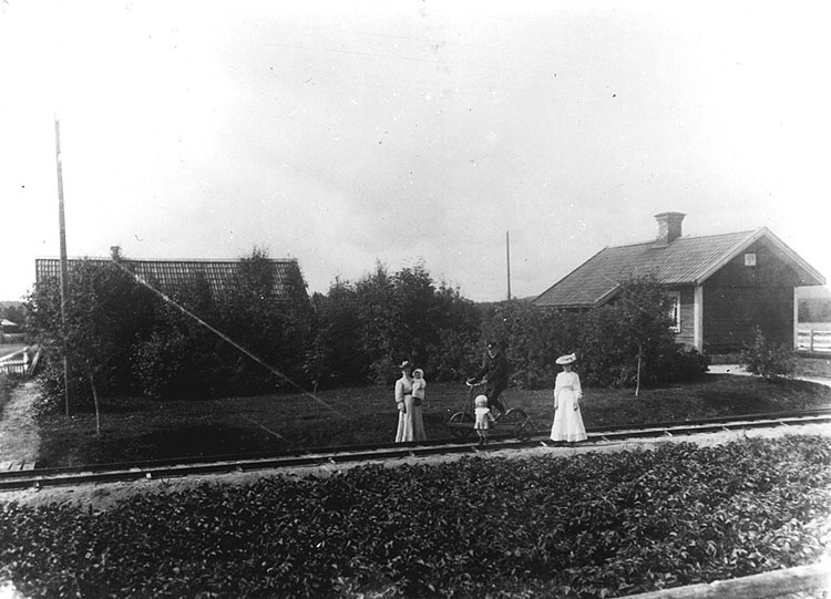 Banvaktsstuga i Renfors, Vindeln år 1905. Från ...