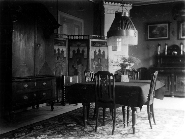 Interiörbild från okänt Umeå-hem, 1916.