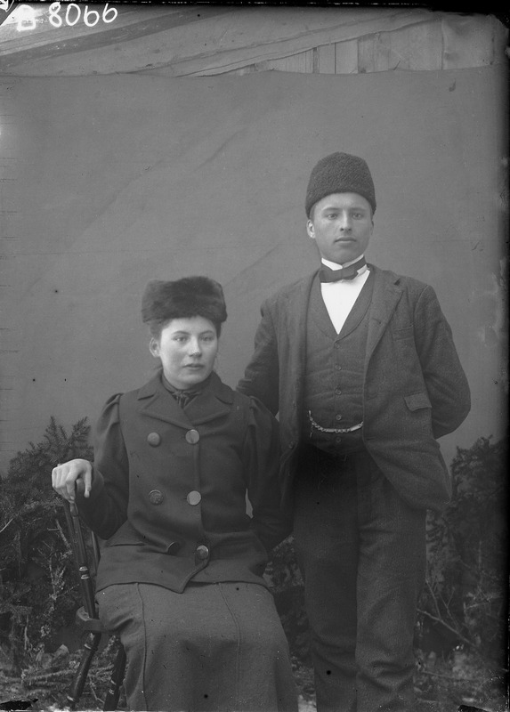 Syskonen Amalia och Harald Östberg, Bockträsk.