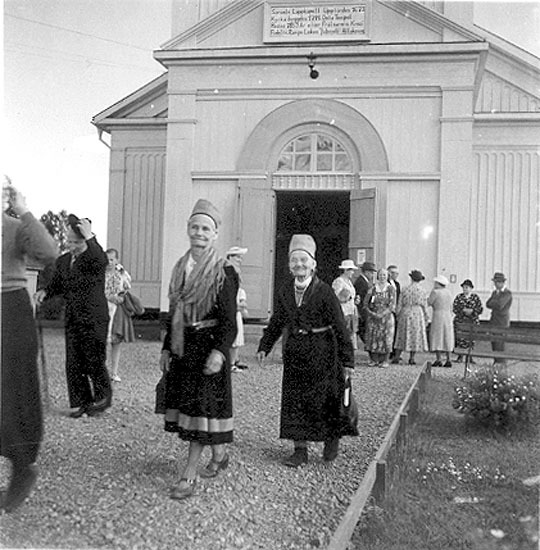 Ammarnäs ålderdomshem på kyrkbesök i Sorsele.