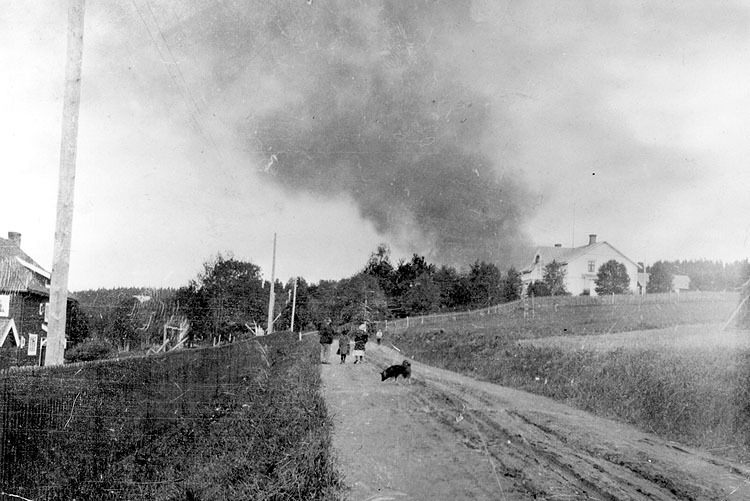 Kyrkstadbranden i Vilhelmina 5/9 1921. Fotot fr...
