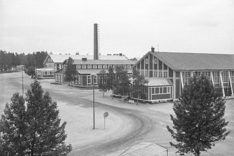 Vy över regementsområdet I 20 Umeå 1967-1968.