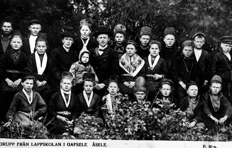 Grupp från Lappskolan i Gafsele, Åsele.