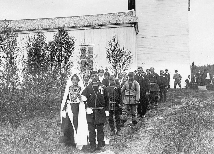 Fatmomakke kyrkplats år 1915 i Vilhelmina kommu...