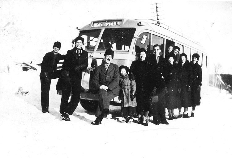 Första bussen till Ammarnäs.
