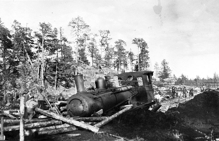 Järnvägsbygget i Hällnäs-Storuman under åren 19...