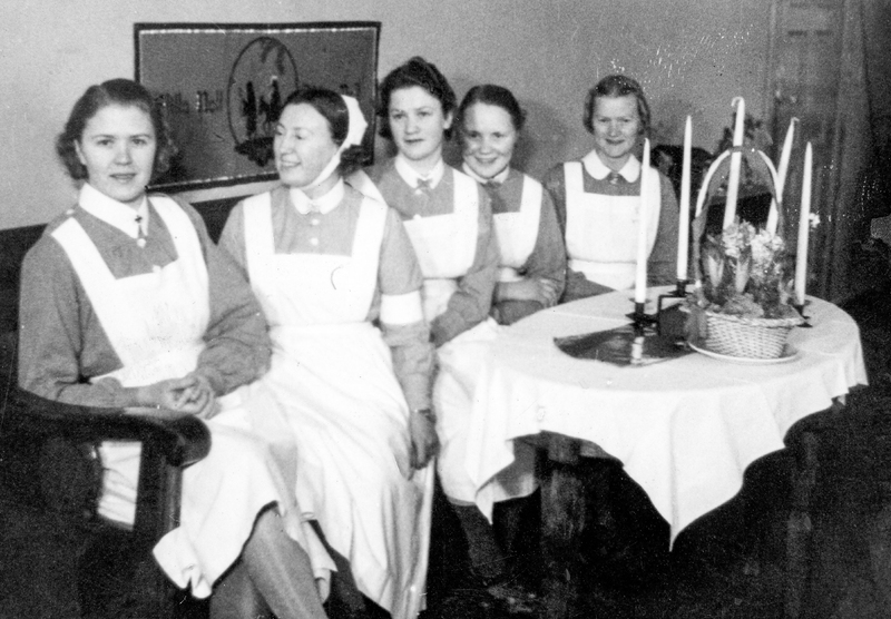 Personalen vid Hällnäs sanatorium julen 1940.