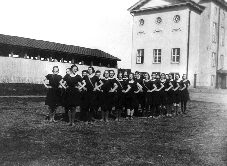 Klass 2A på lärarseminariet i Umeå 1931. Fotogr...