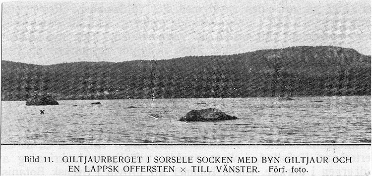 Giltjaurberget i Sorsele socken med byn Giltjau...