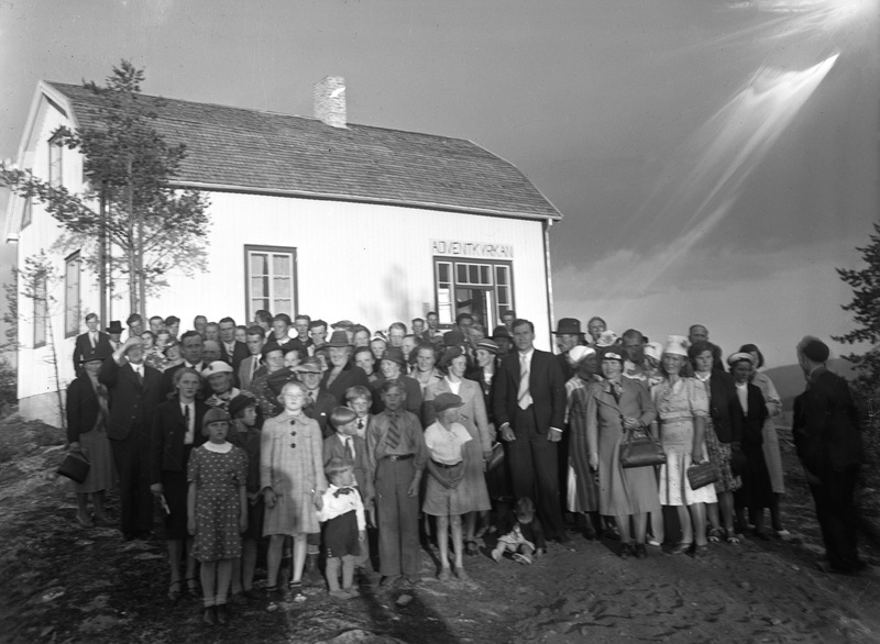 Adventskyrkan i Slussfors. Kyrkan byggdes 1938-...
