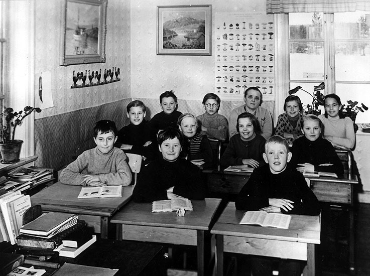 Från årskurs 3 1959-talet  Skolan hölls i Greta...