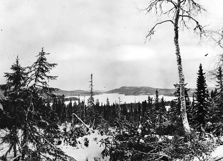Vy över Sängsjön från öster 1955.
