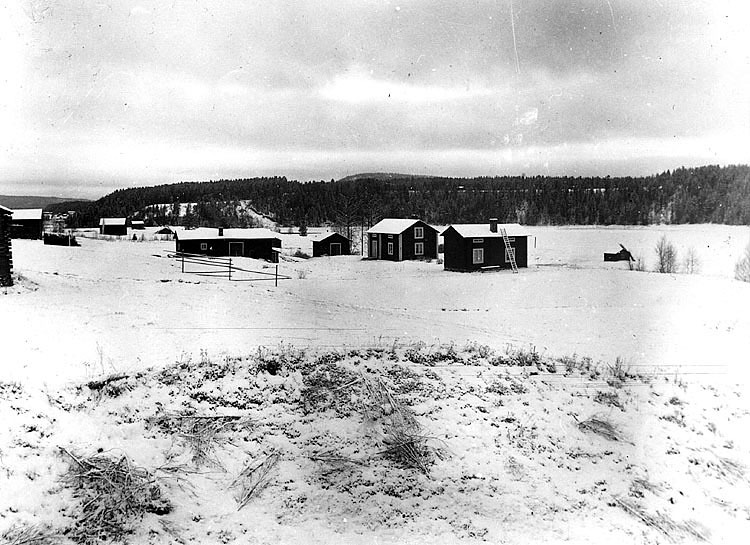 Vinterbild av Engmans föräldrahem år 1924.