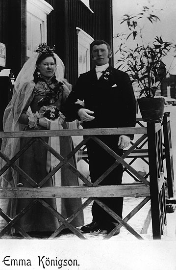 Brudparet bonden Olov Olofsson och hans hustru ...