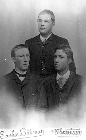 Från vänster: August Grönlund, Karl Brolin och ...