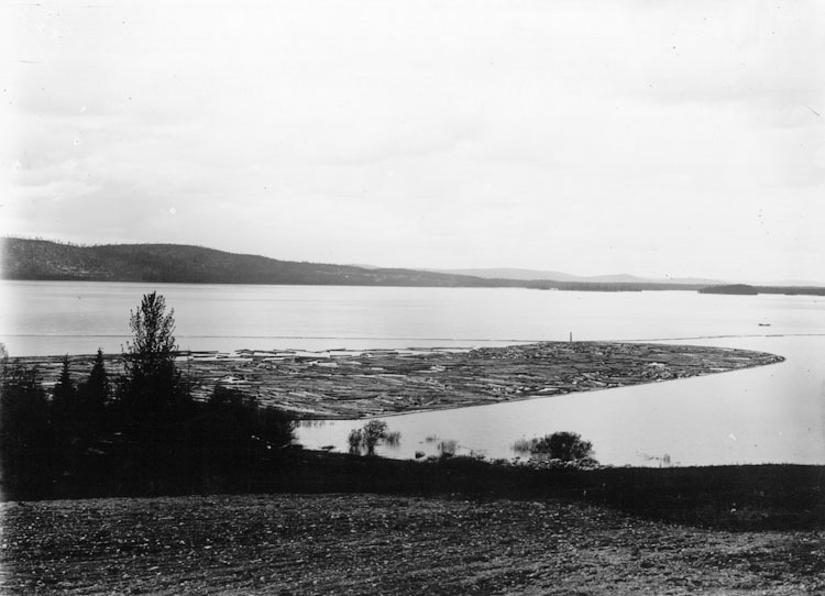 Timmerbommen i Wolgsjön. Bild tagen från prästg...