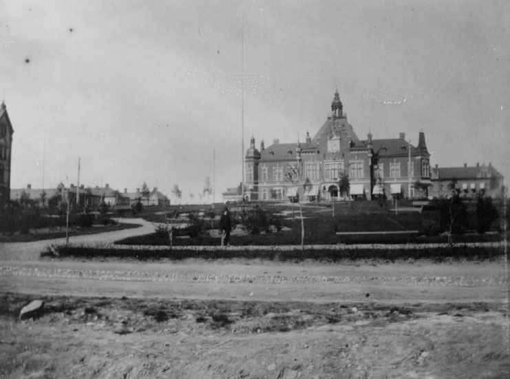 Rådhuset från söder. Cirka 1893.