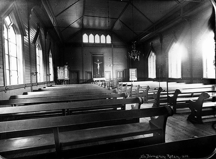 Interiör från kyrkan, 1899.