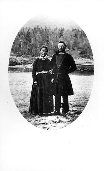 Sivert Andersson med hustru. Rans sameby, Sorsele.