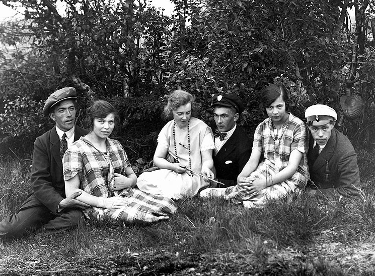 Grupp från Rödningsheden, juli 1926. Överklinten.