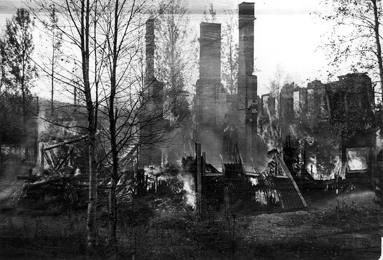 Skolbranden i Varpsjö 1954.