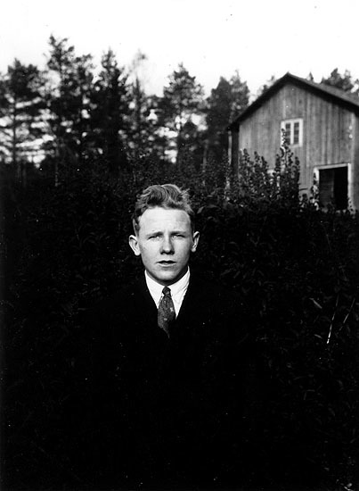 Alvar Andersson. Bilden tagen i Trågaliden 1928.