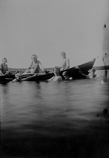 Badbild i Örträsk - på 1920-talet.