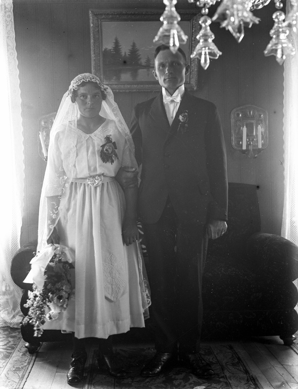 Brudparet Långström augusti 1921