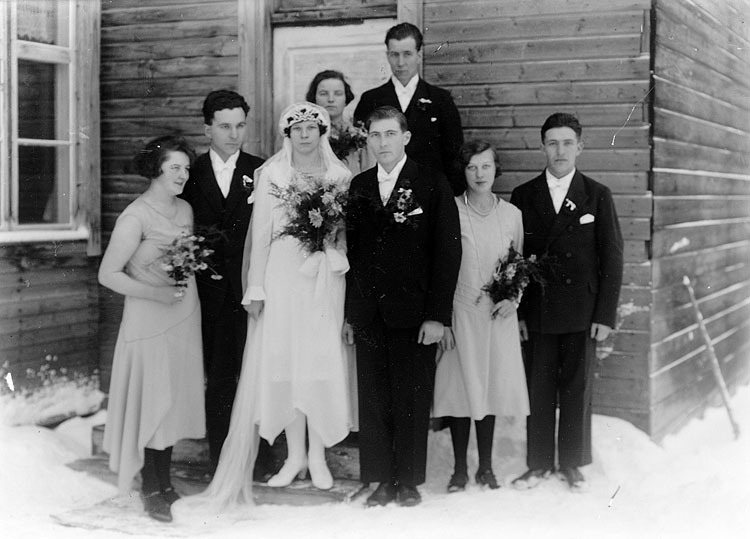 Bröllop runt 1929 mellan Gustav Johansson, född...