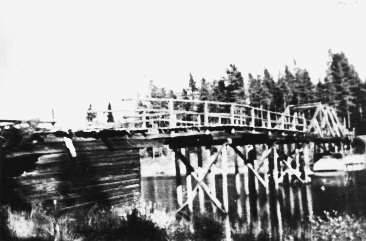 Gamla bron över Långseleån, 1952.