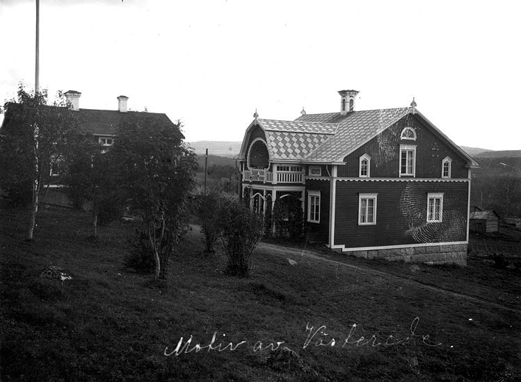 Vy av Västerede, Jämtland under en manöver, 1925.