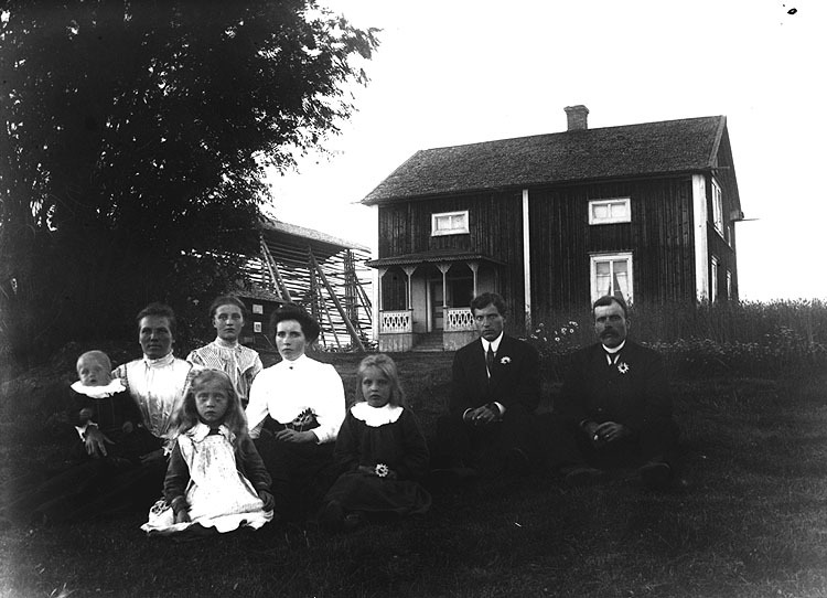 Bonden Johan Nygren med familj, Ottervattnet.