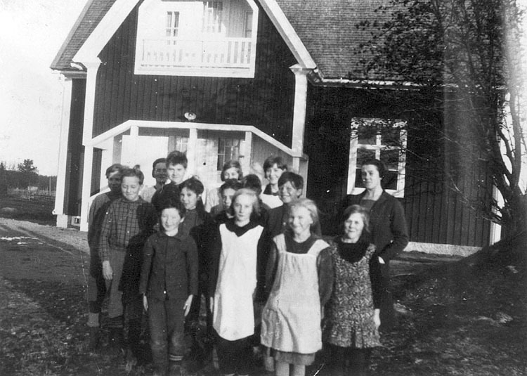 Skolfoto från skolan i Ultervattnet, 1929.