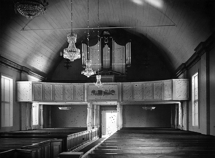 Vilhelmina kyrka efter restaureringen 1923-24. ...