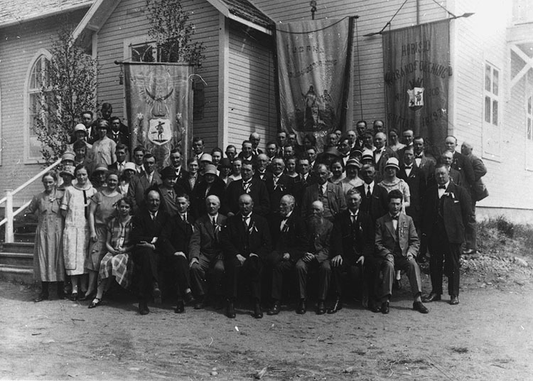 Blåbandkonferens 1928 framför Beteltkapellet. I...