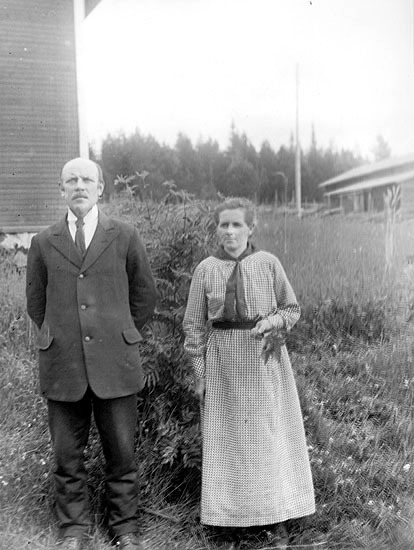 Elin och Fritjof Lindmark, Åträsk, 4/7 1921.