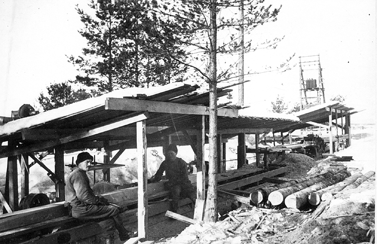 Elof Åströms sågverk i Åskiljeby 1926.