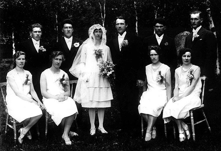 Bröllop mellan Gustaf Söder, född 18/7 1900, dö...