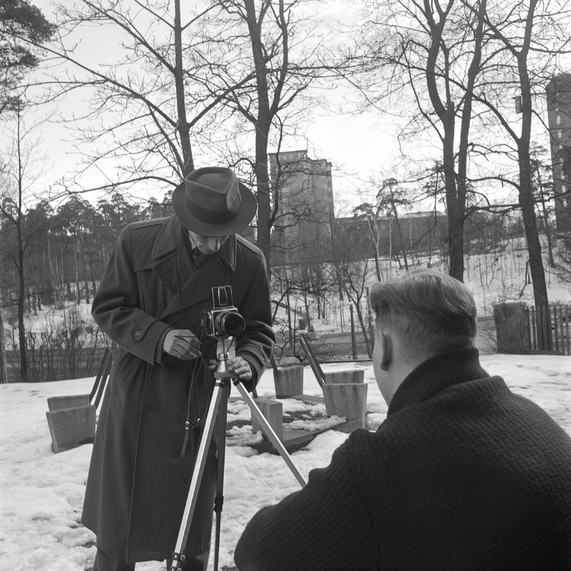 Lennart Wernström fotograferar Sune Jonsson. St...