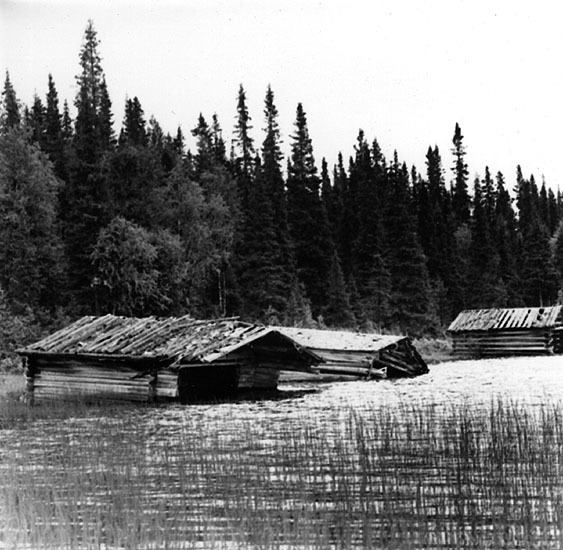 Gamla båthus vid Bonsjö, Latikberg, 1957.