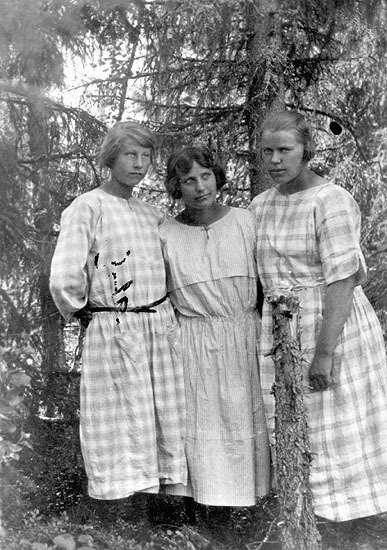 Porträtt av systrarna Valborg, Frideborg och He...